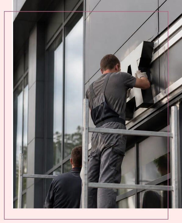 Изготовление и монтаж букв для фасада под ключ в Карабулаке