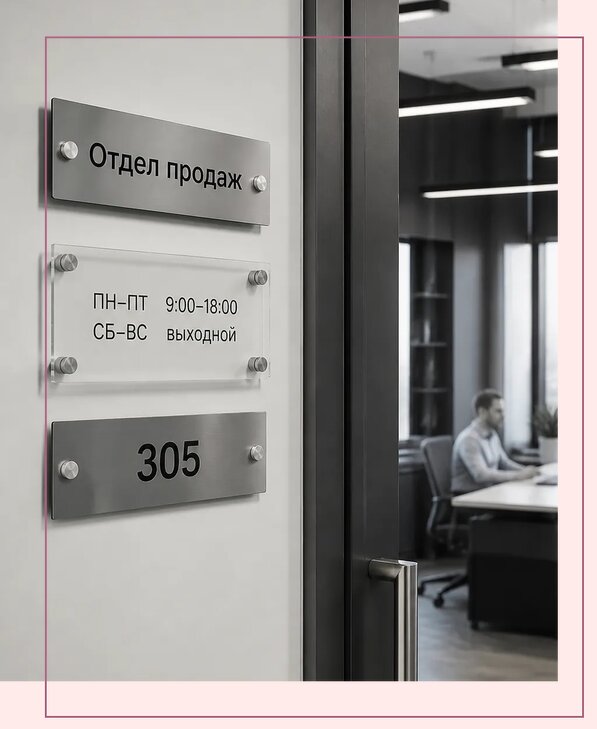 Офисные таблички на дверь в Карабулаке по цене от 5061 р. | Аванза-Крб